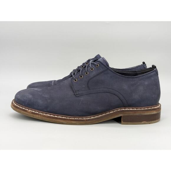 Cole Haan Men\'s Frankland Grand Plain Toe Oxford Navy Nubuck Shoes Size 12 main image 5